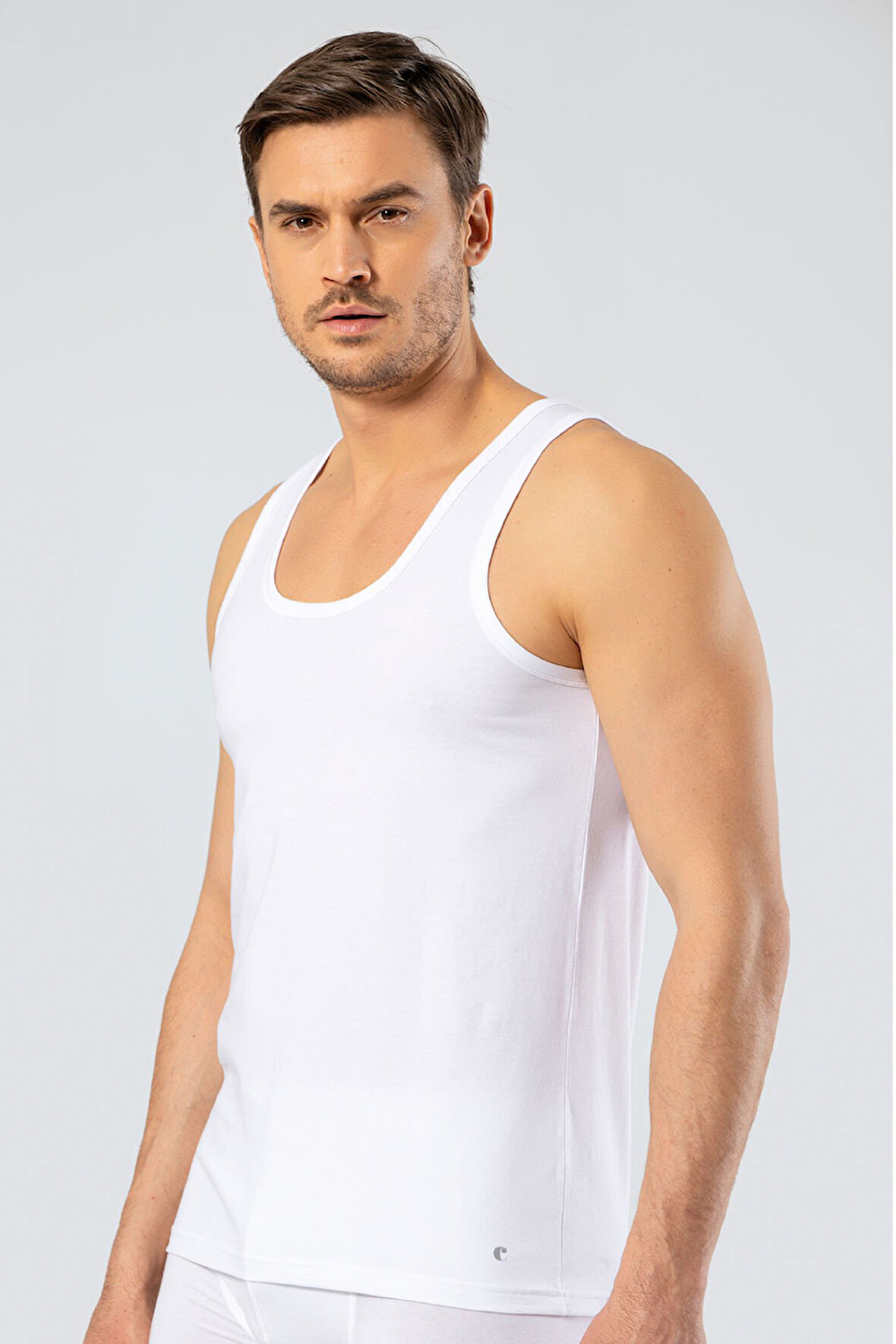 Cacharel Likralı Klasik Atlet 1301/Beyaz