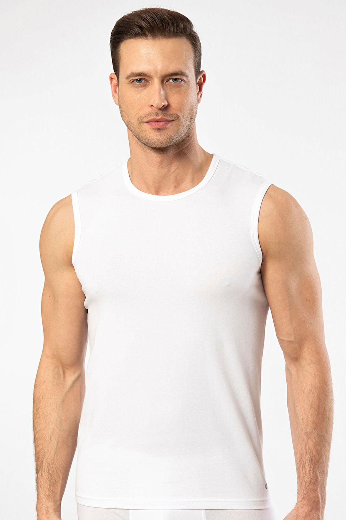 Cacharel Erkek Bisiklet Yaka Spor Atlet 1303/BEYAZ