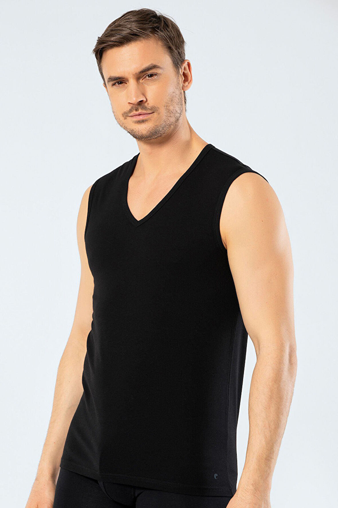 Cacharel Erkek V Yaka Spor Atlet 1304/Siyah