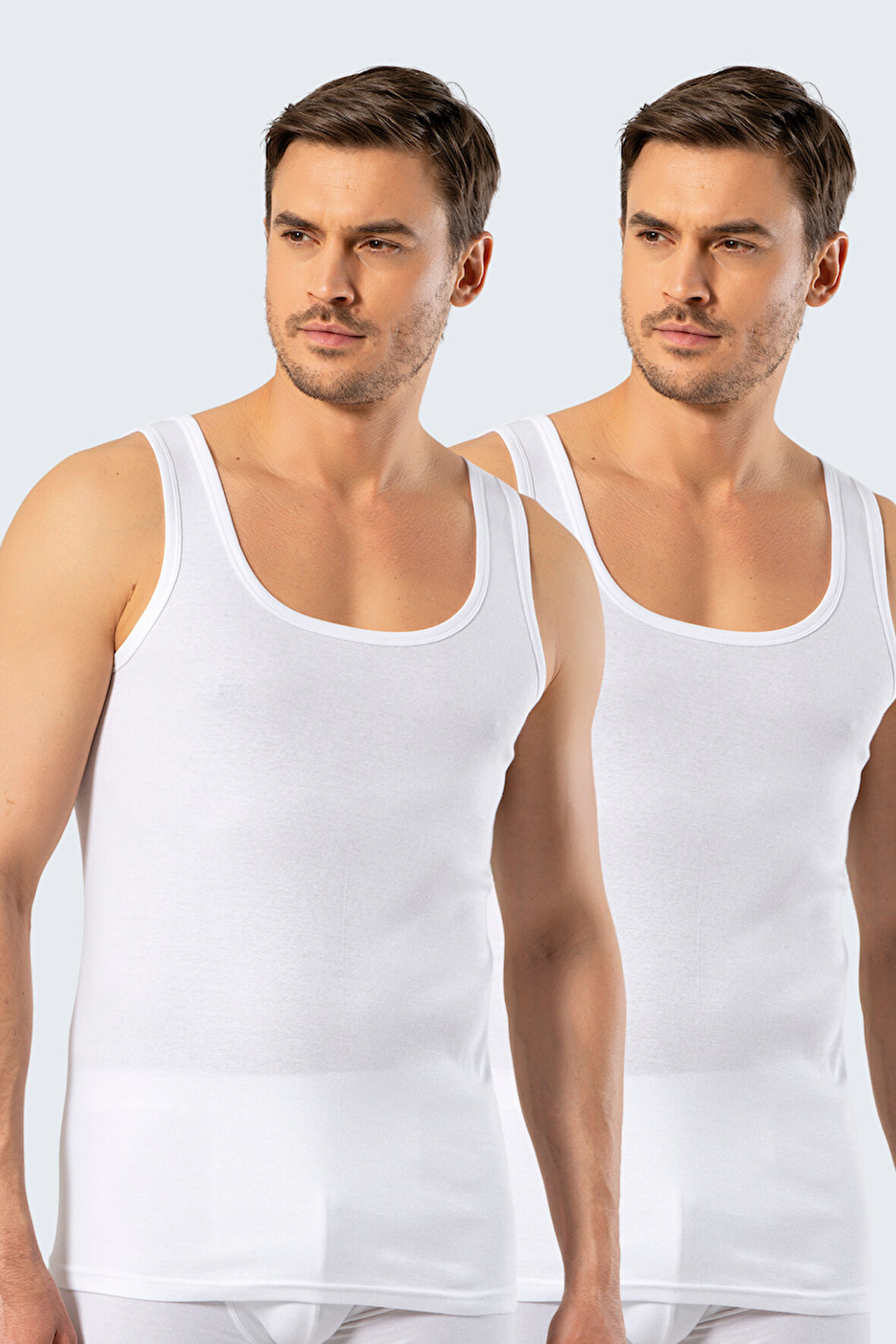 Cacharel Erkek 2'li %100 Pamuk Atlet 1501/Beyaz