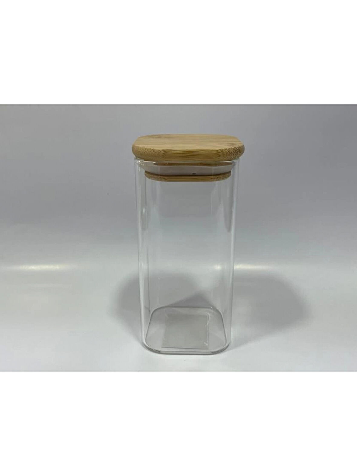 Gönül GNL 3291 Bambu Kapaklı Borosilikat Cam Kavanoz 6x6x12 cm