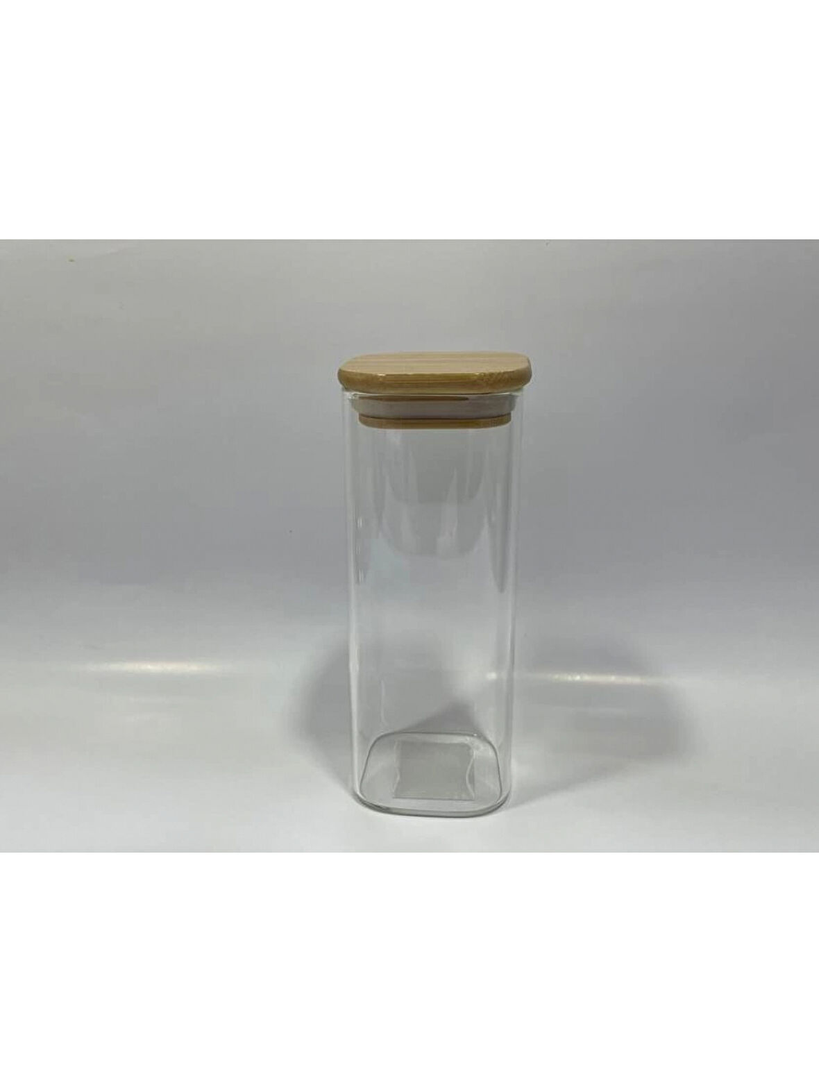 Gönül GNL 3292 Bambu Kapaklı Borosilikat Cam Kavanoz 6x6x15 cm