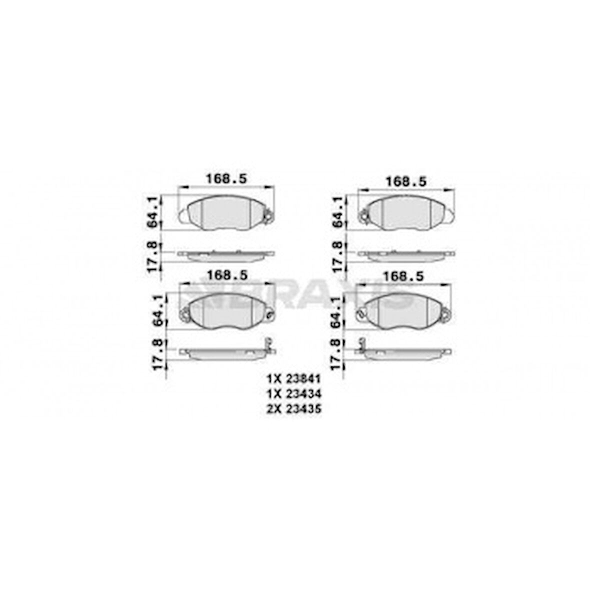 Ford On Fren Balatası Transıt V184 00>06 (onden Ceker) - Braxıs Ab0086