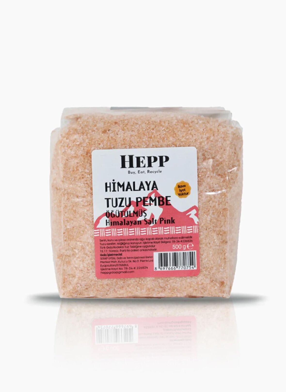 Hepp Himalaya Tuzu Pembe Öğütülmüş 500gr