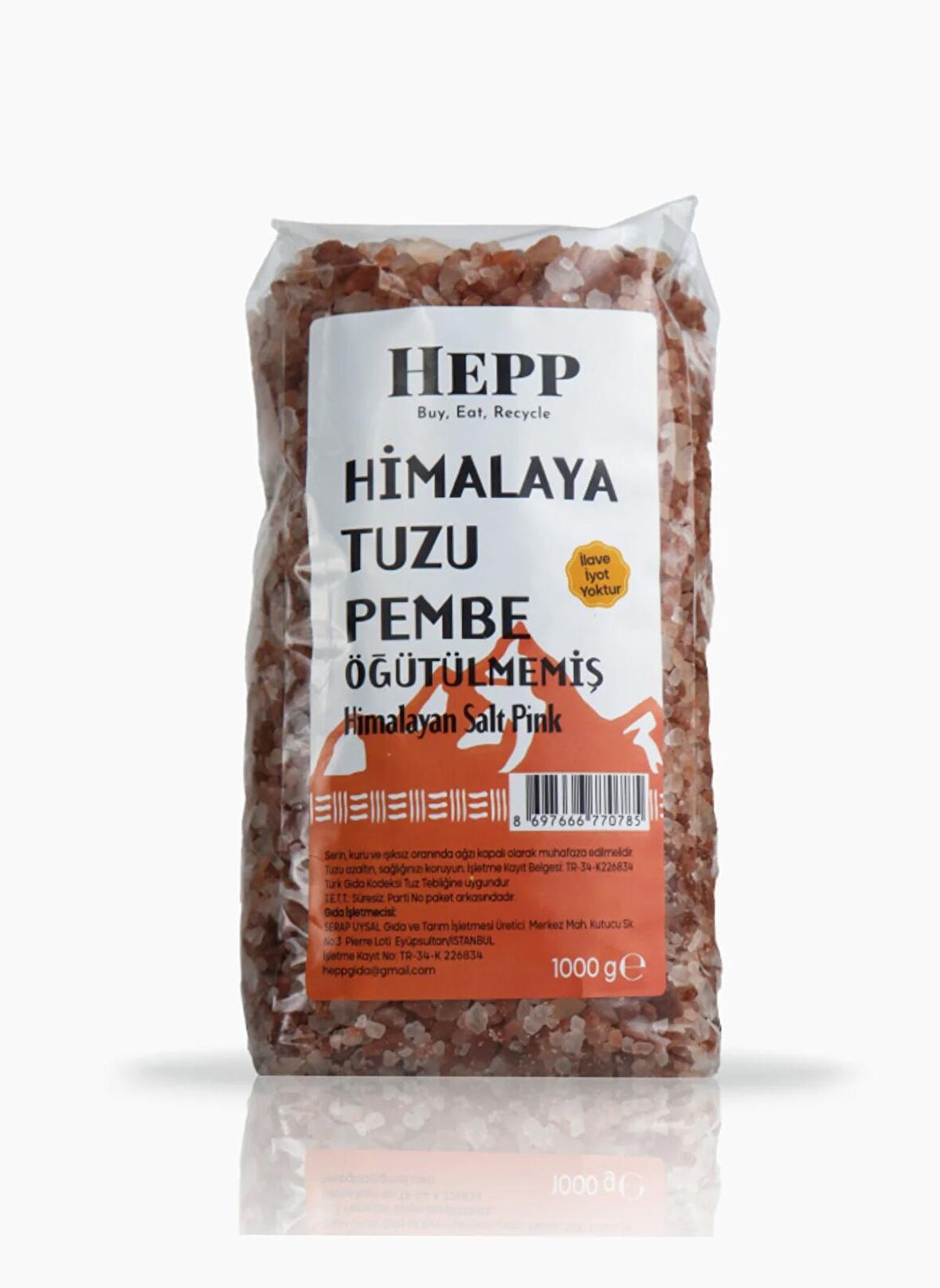 Hepp Himalaya Tuzu Pembe Öğütülmemiş 1kg