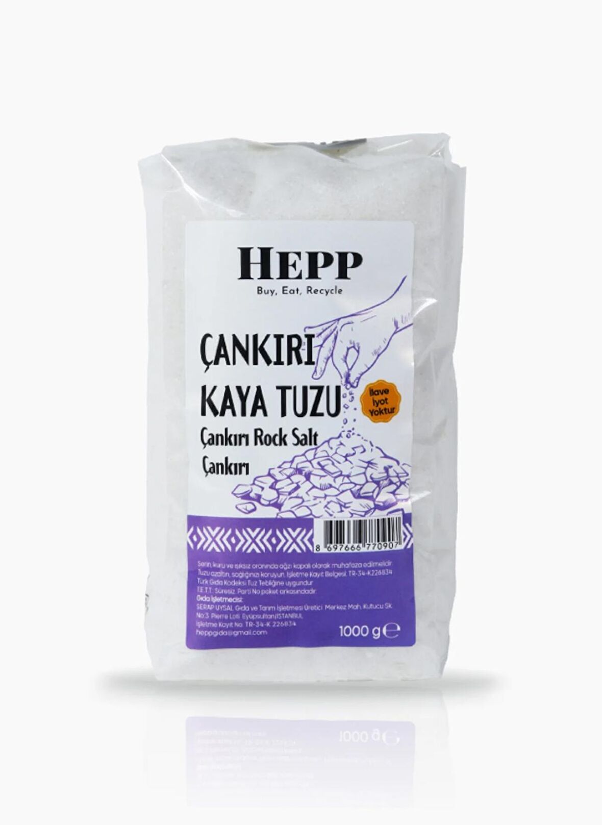 Hepp Çankırı Kaya Tuzu Öğütülmüş 1kg