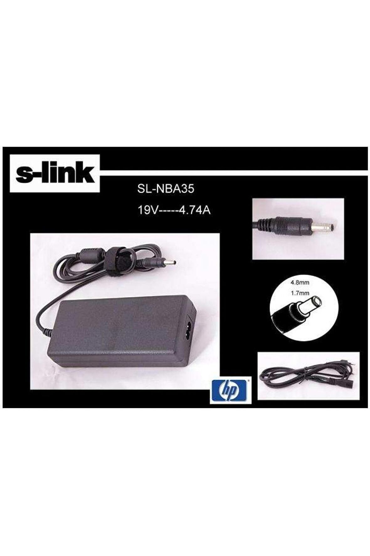 S-link SL-NBA35 19v 4.74a 4.8-1.7 Bullet Notebook Adaptörü