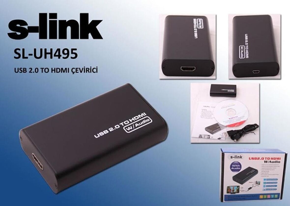 S-link SL-UH495 Usb 2.0 To Hdmı Dönüştürücü