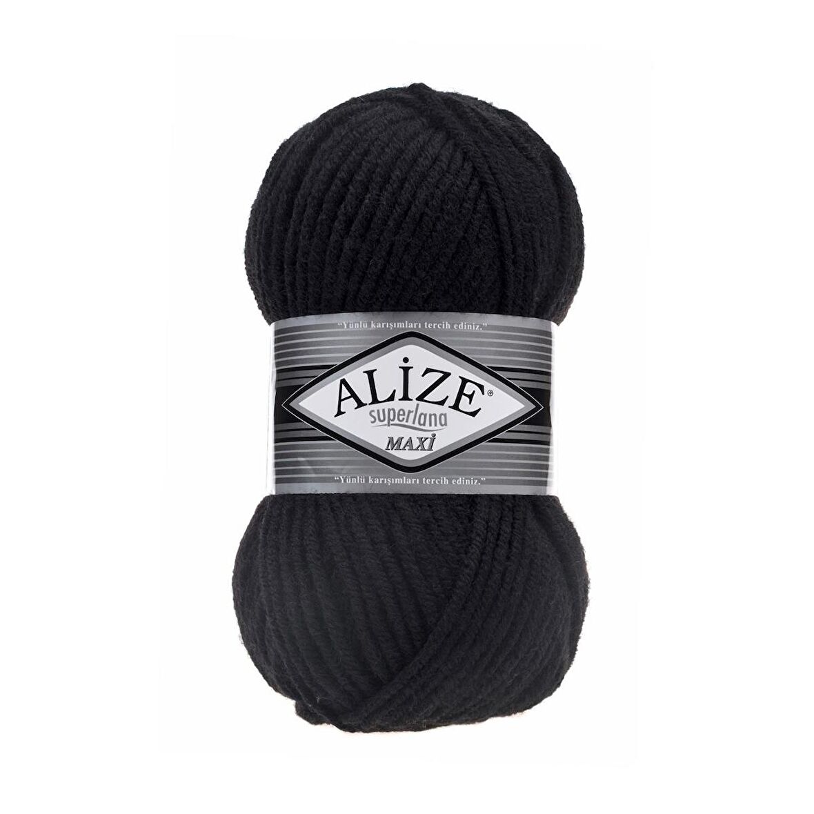 Alize Superlana Maxi El Örgü İpliği - 60 Siyah