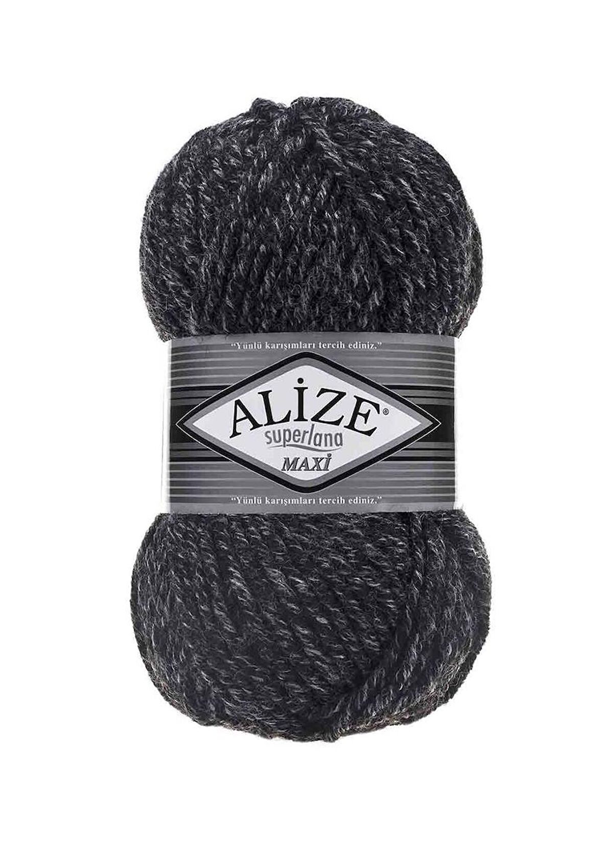 Alize Superlana Maxi El Örgü İpi Jaspe Antrasit 800