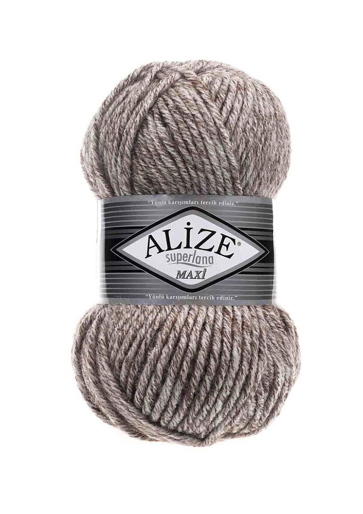 Alize Superlana Maxi El Örgü İpi Jaspe Sütlü Kahve 803