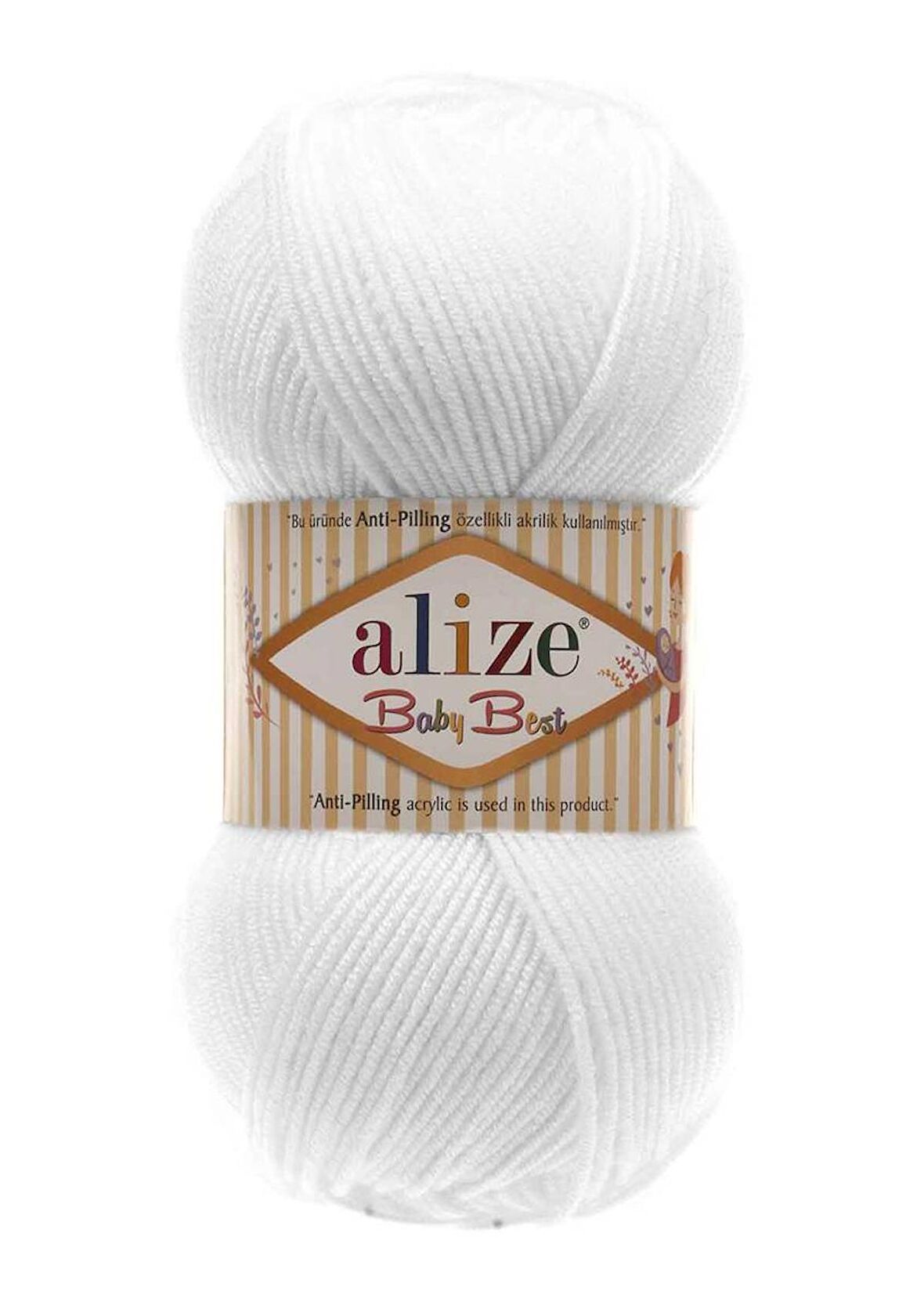 Alize Baby Best El Örgü ipi Beyaz 055
