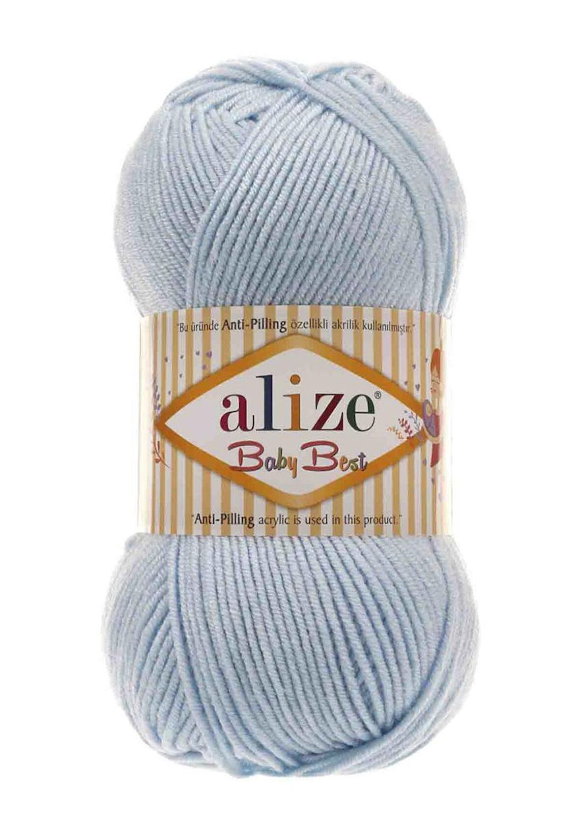 Alize Baby Best El Örgü ipi Açık Mavi 183
