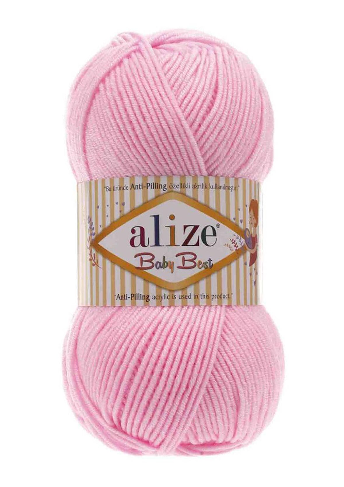 Alize Baby Best El Örgü ipi Açık Pembe 191