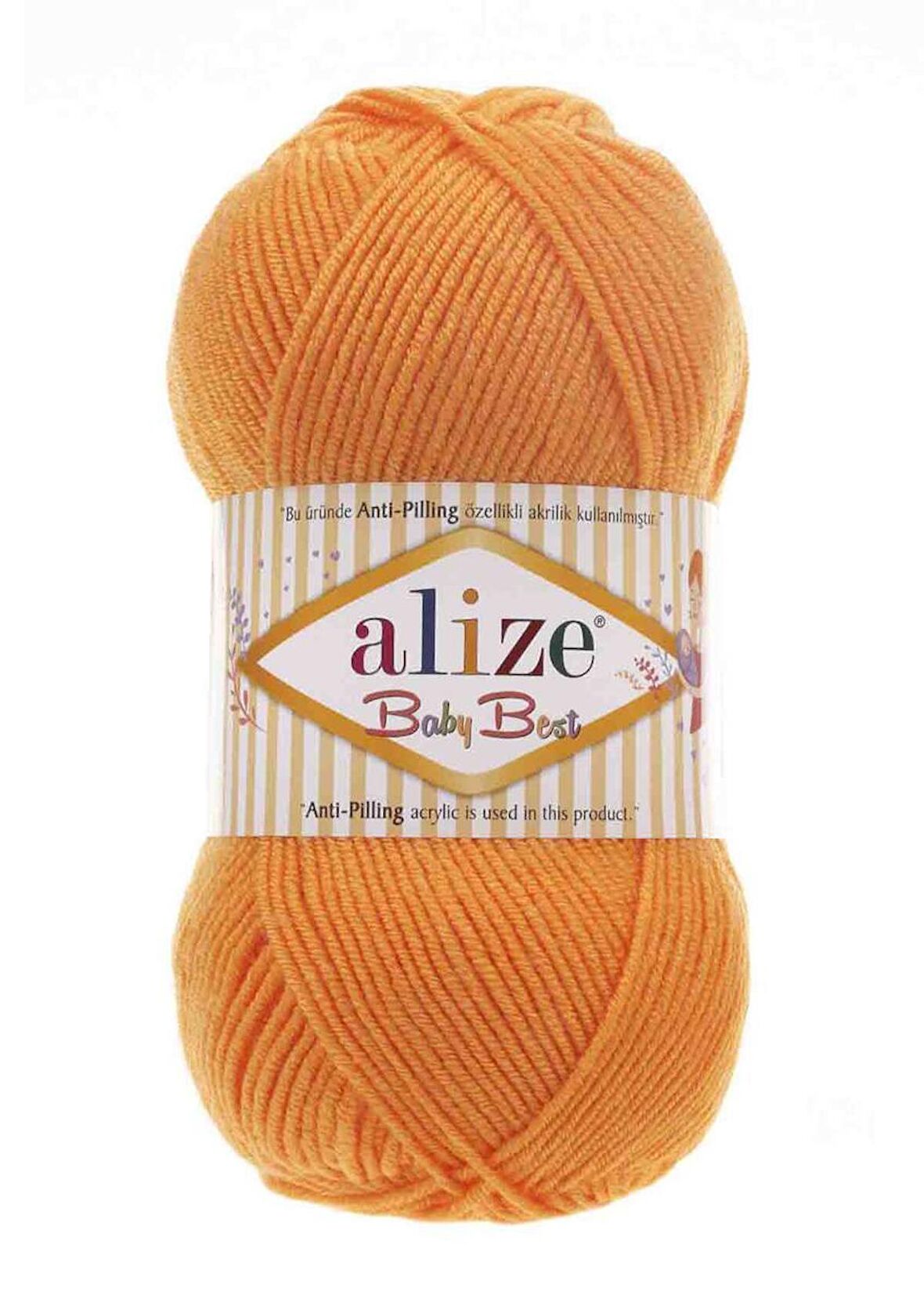 Alize Baby Best El Örgü ipi Turuncu 336
