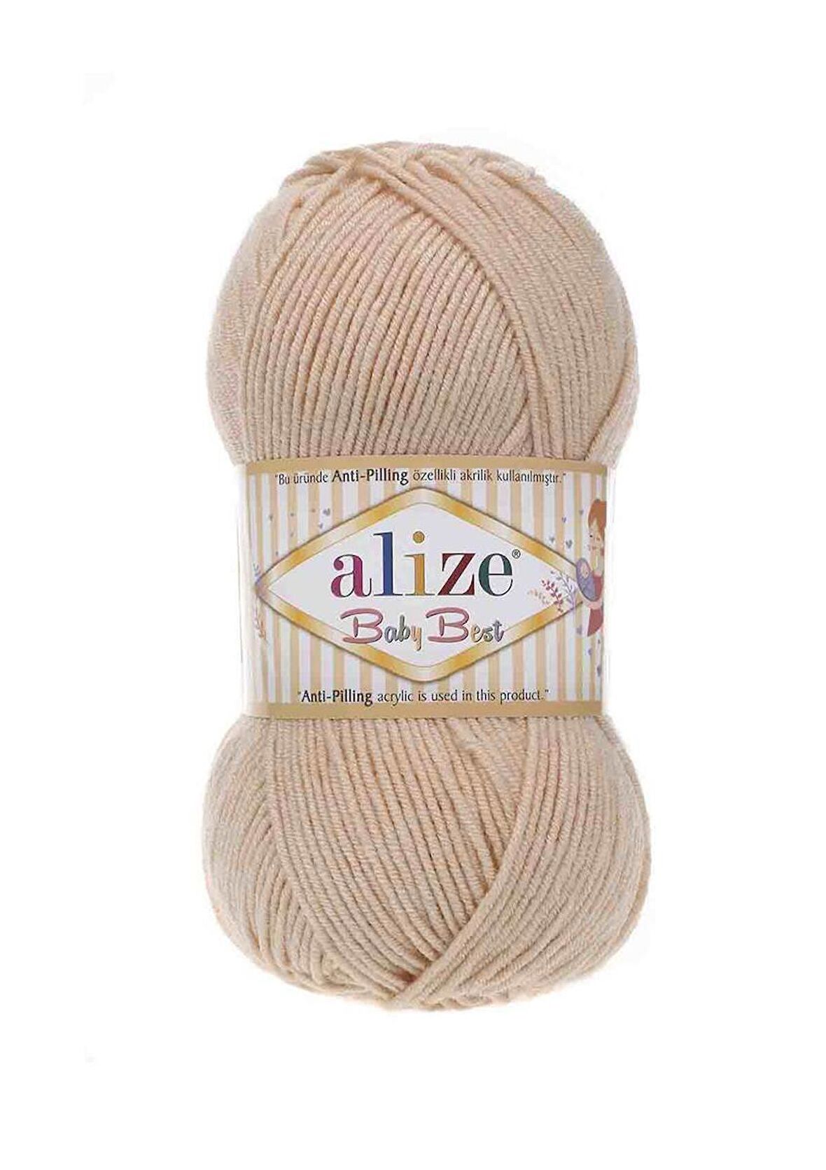 Alize Baby Best El Örgü ipi Pudra 382