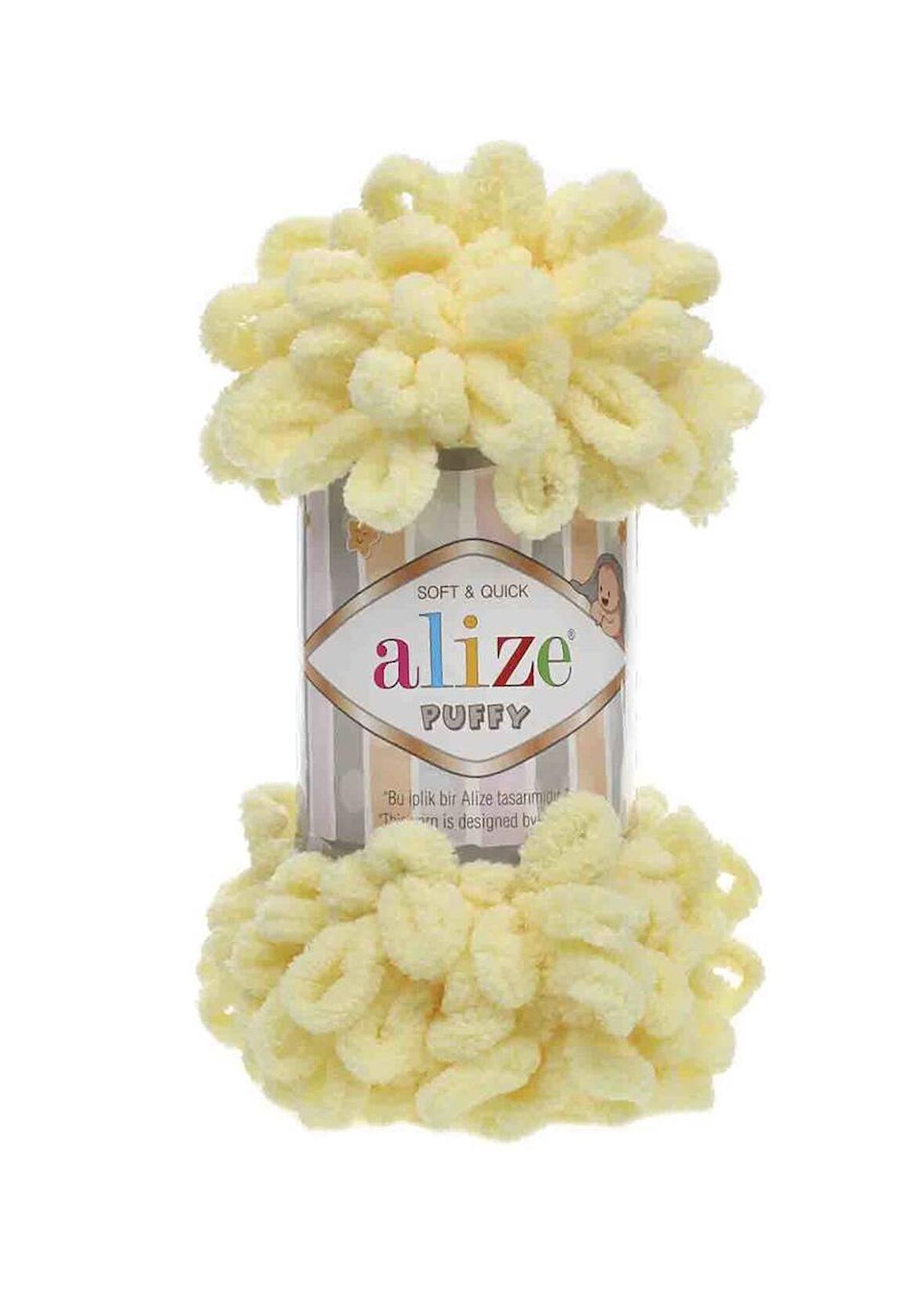 Alize Puffy El Örgü İpi Açık Sarı 013