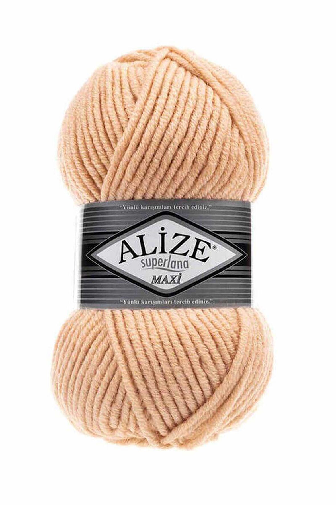 Alize Superlana Maxi El Örgü İpi Krem Karamel 502