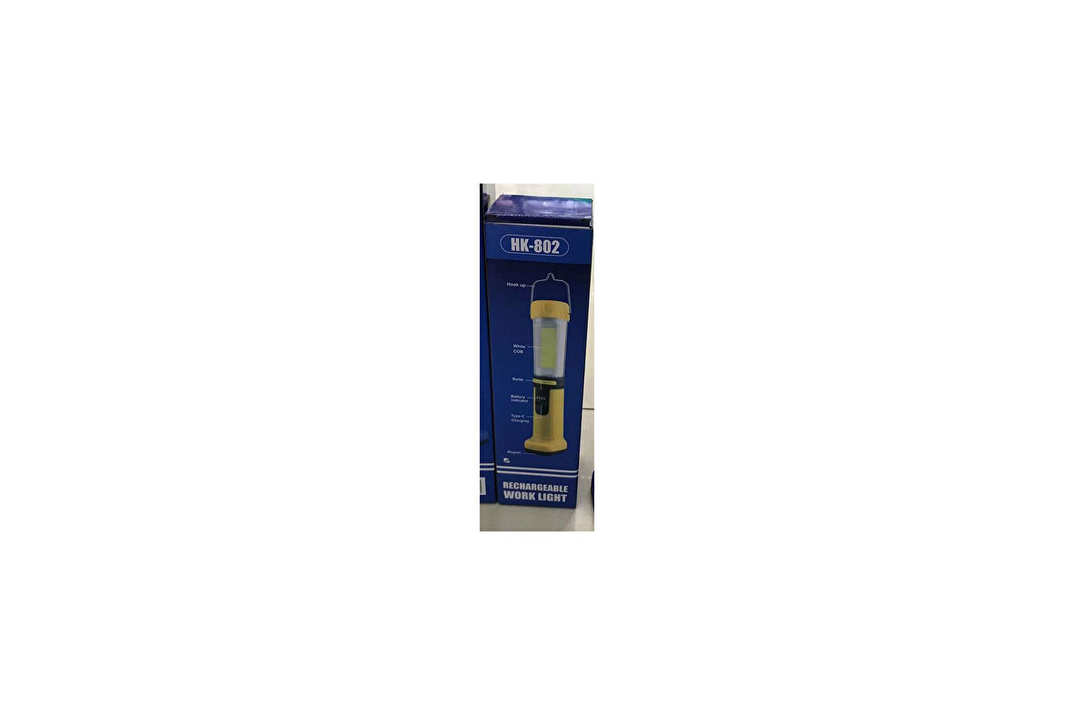 Ayt Powermaster HK-802 Şarjlı 30 Beyaz 20 Mavi Kırmızı Smd Led 55 Cob Ledli 5 Modlu Çalışma Lambası Fener Işıldak
