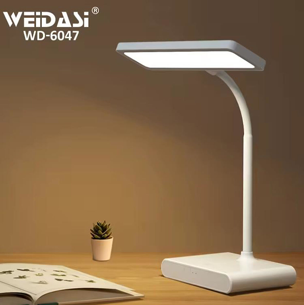 WellHise Weidasi Masa Lambası Type-C Kablolu ve Şarjlı Ledli  Masa Lambası WD-6047