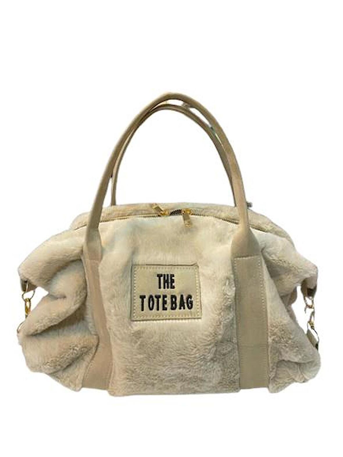 THE TOTE BAG Peluş Askılı Kadın El ve Omuz Çantası