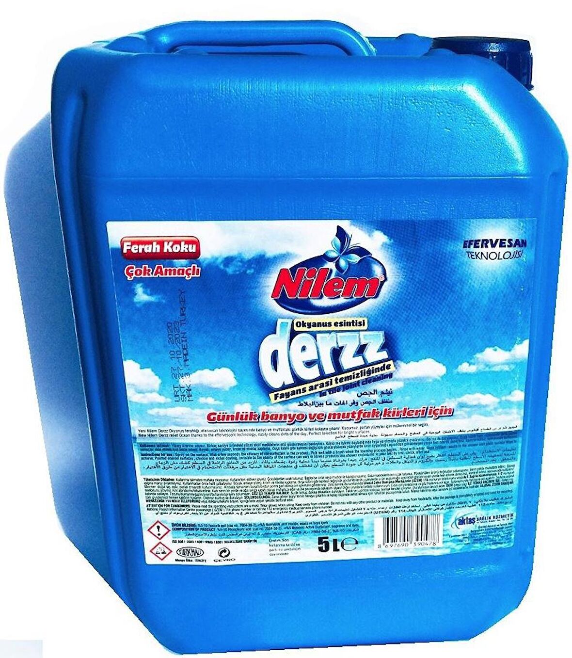 Nilem Derzz 5 lt Mutfak ve Banyo Temizleyici Sıvı