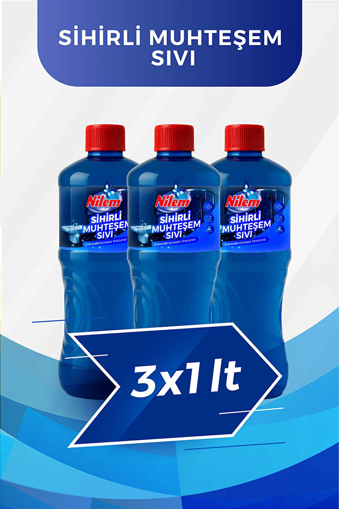 Nilem Sihirli Muhteşem Sıvı Yedek 1 L - 3 Lü Paket