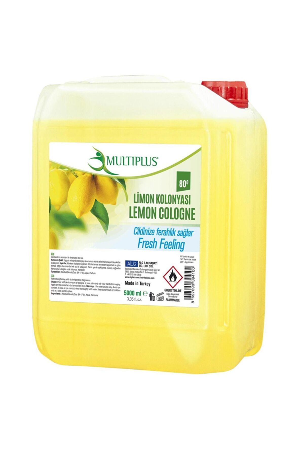 MULTİPLUS LİMON KOLONYASI 5 LT