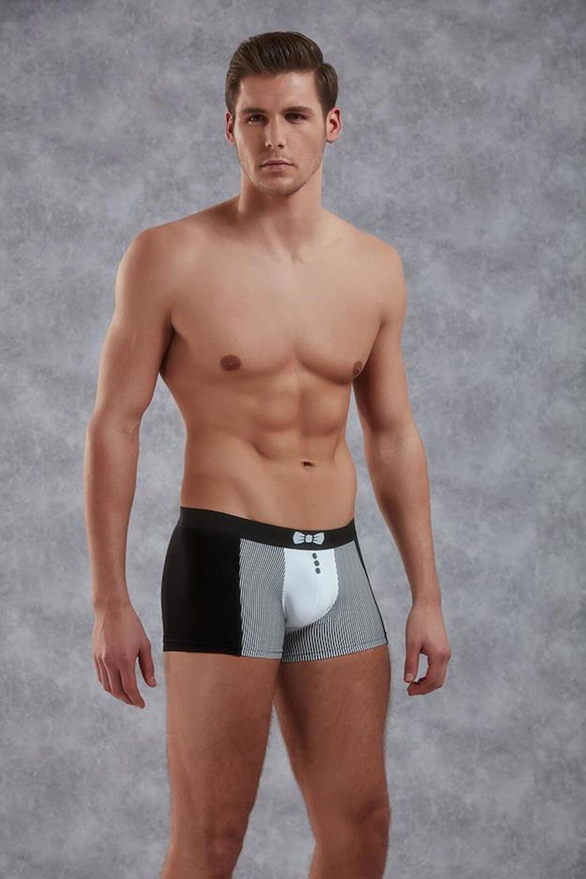 DOREANSE 1855 ERKEK DAMAT SİYAH BOXER