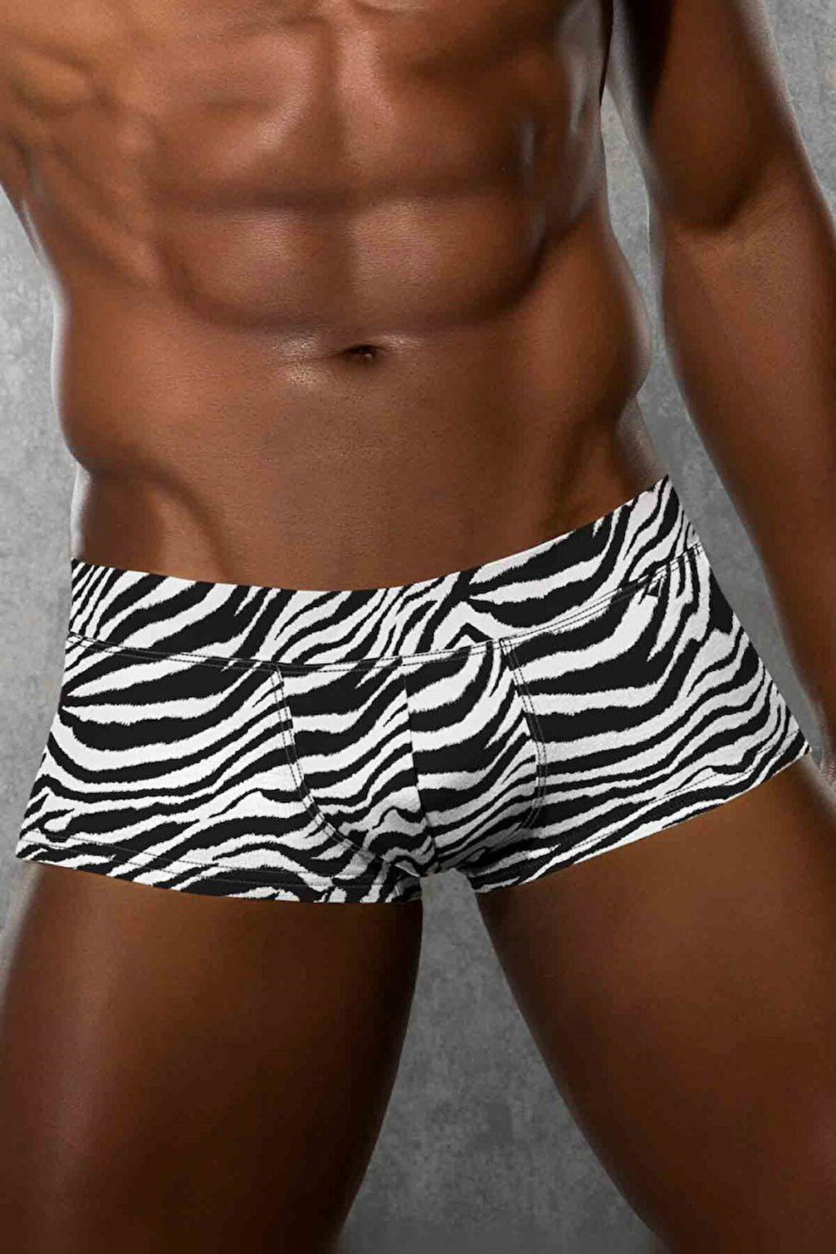 Doreanse Erkek Modal Zebra Çizgili Mini Paça Boxer 1795
