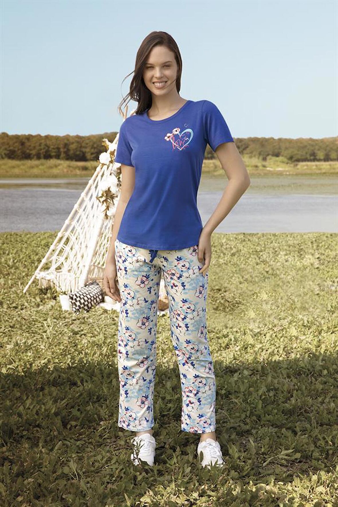 DOREANSE 4253 KADIN t-shirt & PANTOLON TAKIM