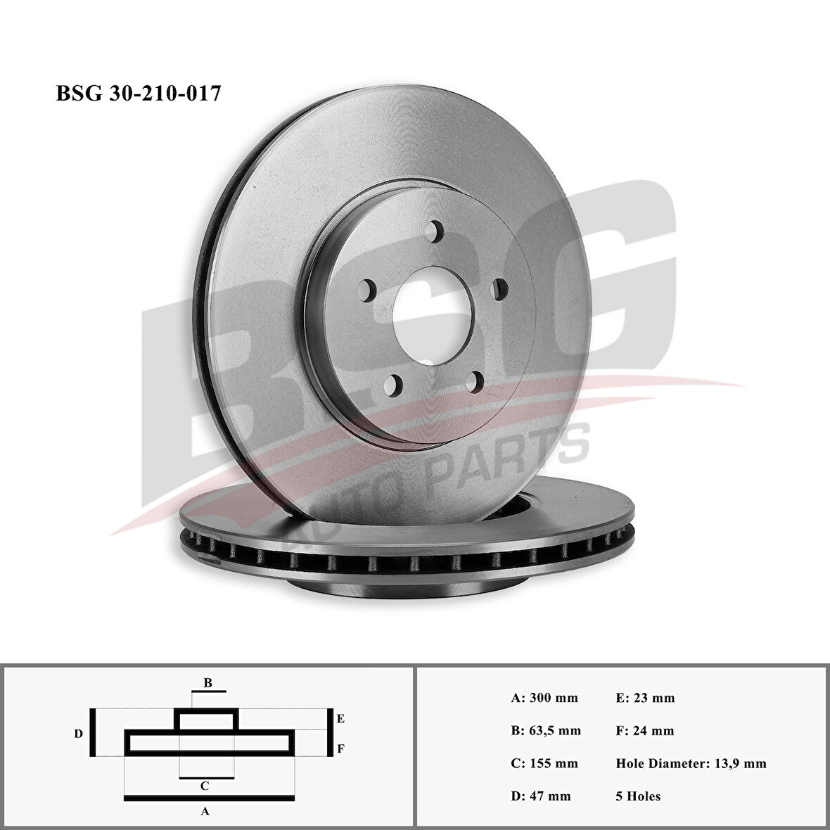 Ford Fren Diski Ön - (adet Fiyatıdır) - Bsg 30-210-017