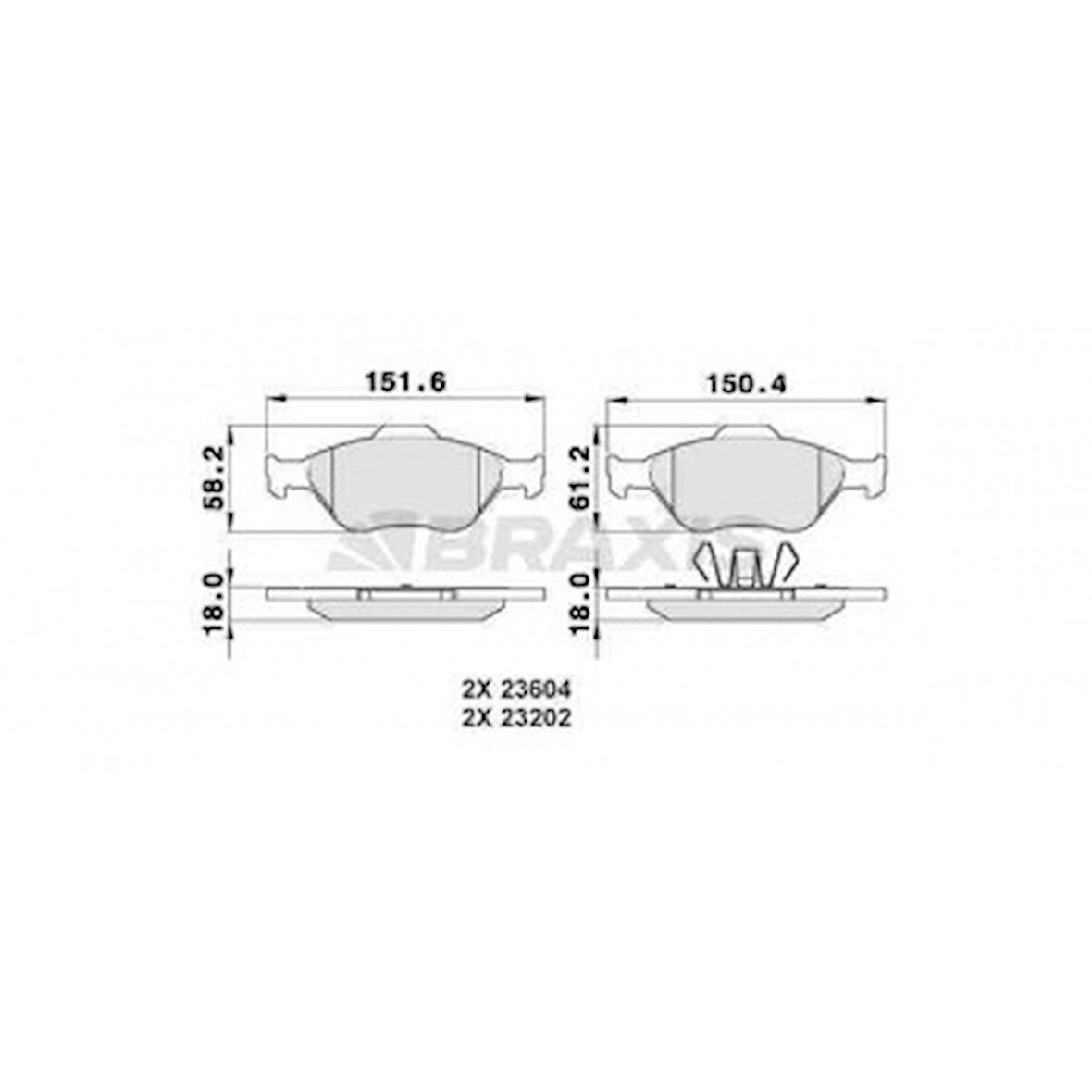 Ford On Fren Balatası Fiesta IV / V 95>08 Fusıon 02>12 Ka 1,6 03>08 Mazda 121 III 03> Abslı - Braxıs Aa0008