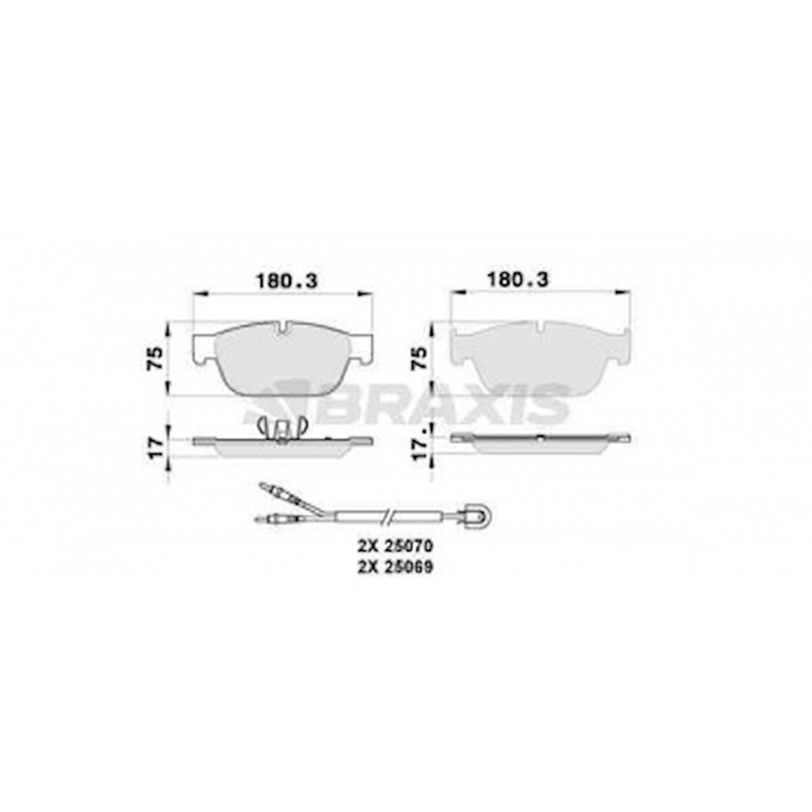 Psa On Fren Balatası C5 C6 P407 2.2hdi 16v / 3.0hdi 24v 94 / 09> P308 Rcz P508 Ep6cdtx1.6 07 / 10> P407 - Braxıs Ab0269