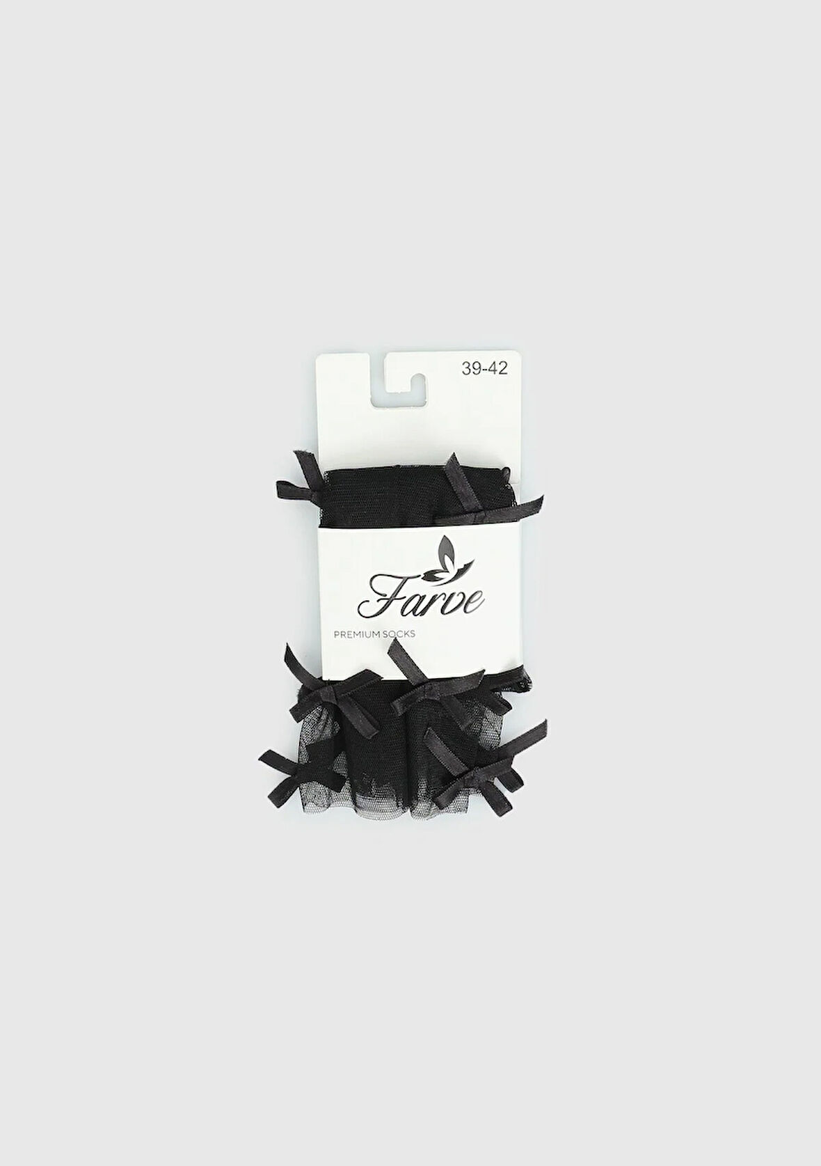 Siyah  Farve FRV12 Fiyonklu Tül Siyah