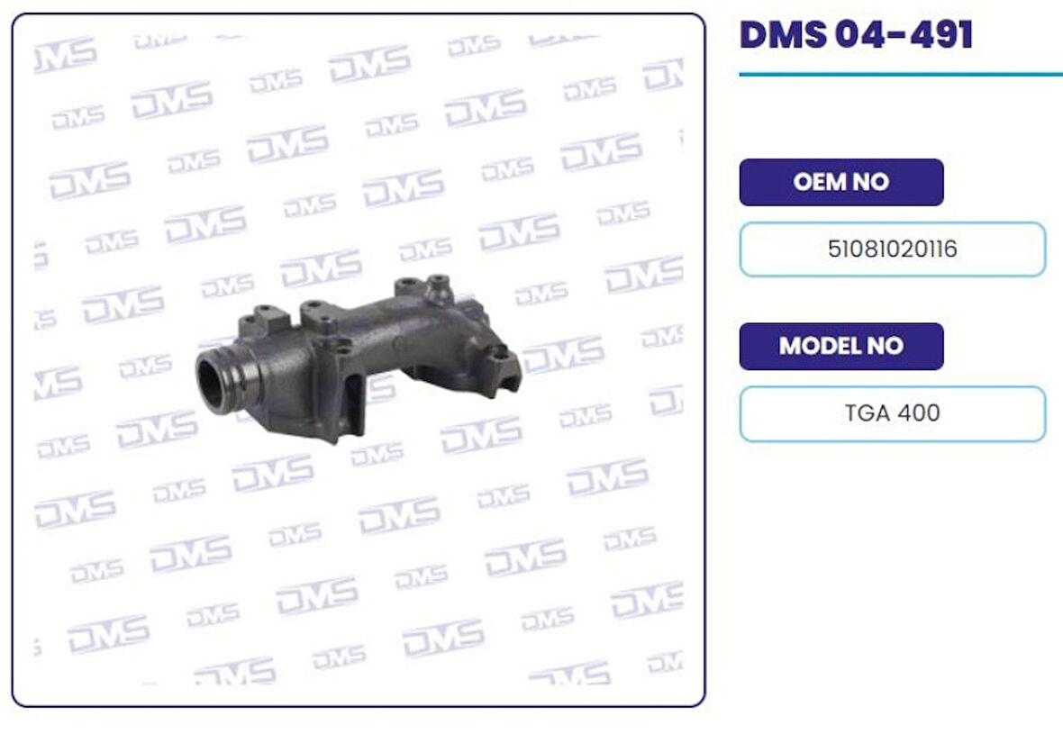 Man Truck Egzoz Manıfoldu Tek Dügmeli Kol Man Tga 400 - Demosan 04-491