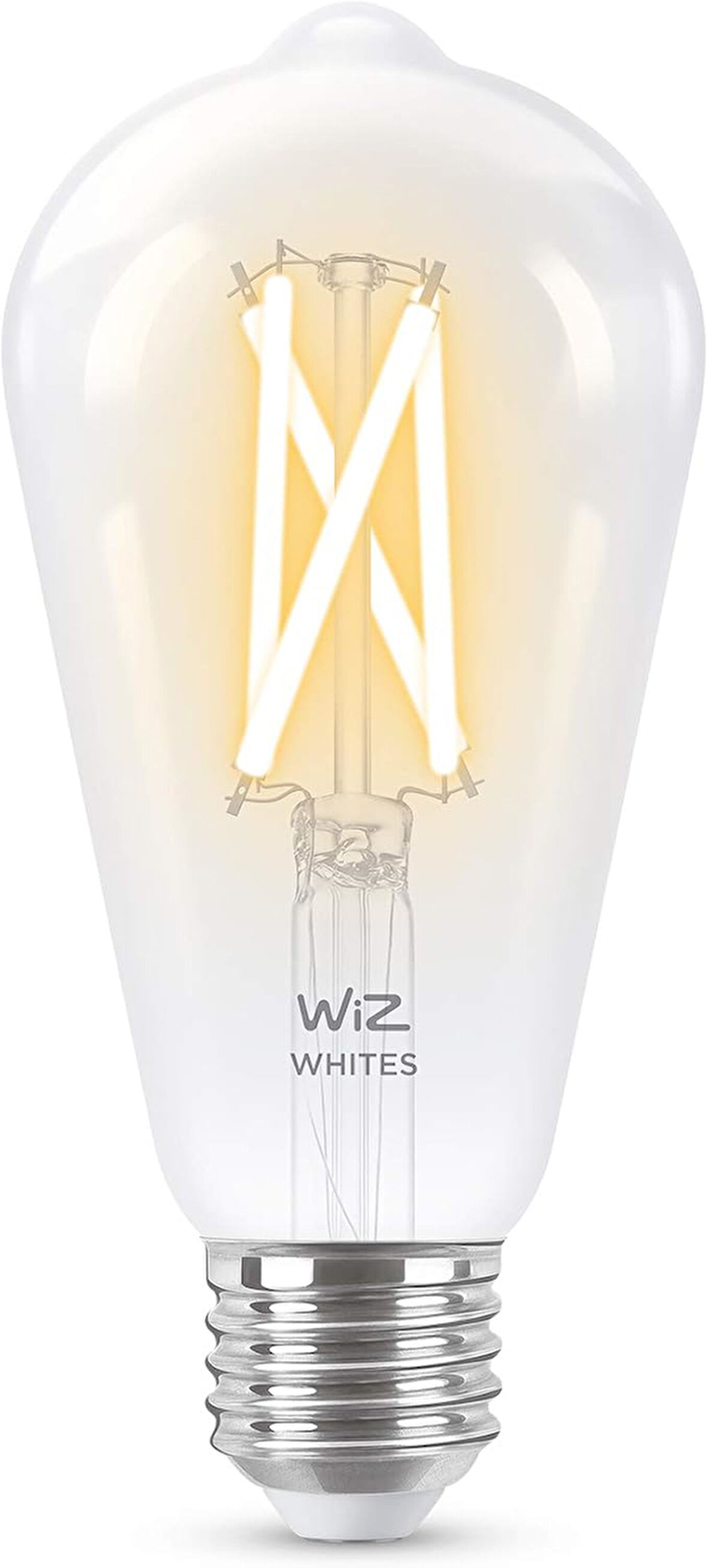 Wi-Fi 60W Sarı/Beyaz Şeffaf Cam Akıllı Filament Ampul ST64 E27 (Philips Aydınlatma Garantili)