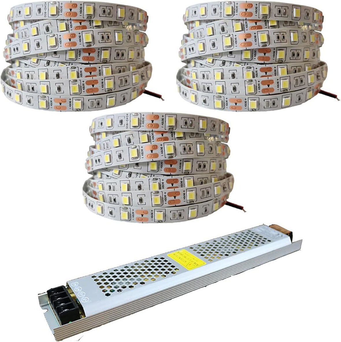 LED 4040 Yeni Nesil 15 Metre Şerit + 12v 16.5 200 Watt Trafo Oturma Odası, Yatak Odası ve Mutfak için Gizli Aydınlatma (Beyaz)