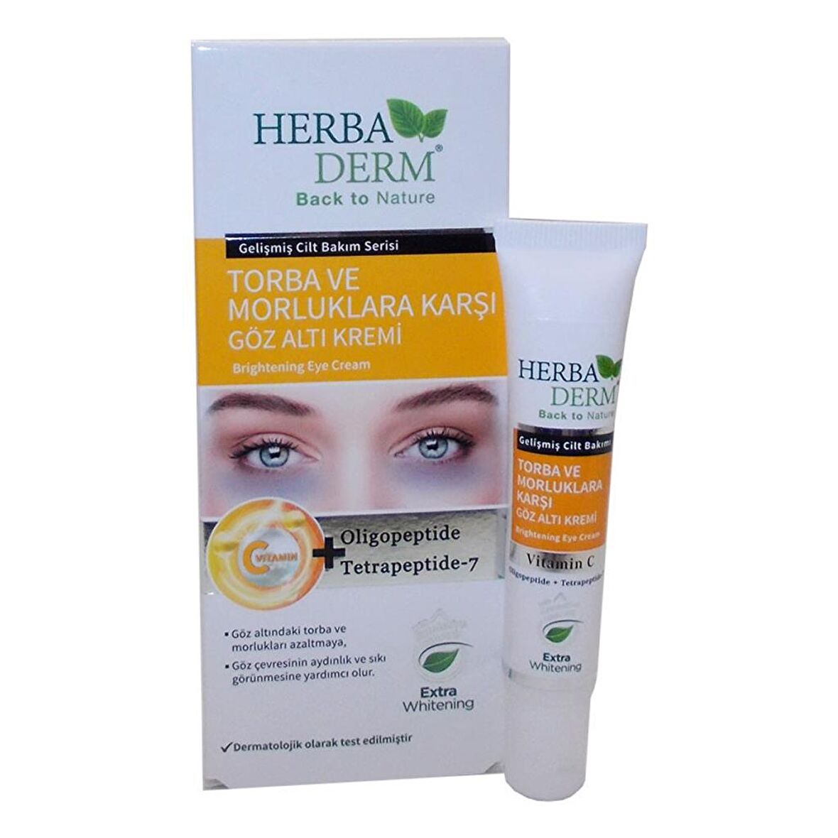 Herbaderm Göz Altı Torba ve Morluklara Karşı Bakım Kremi 15ML