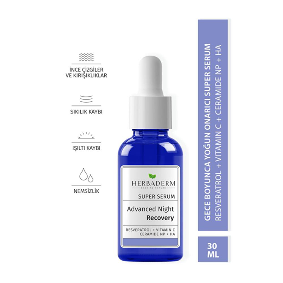 Herbaderm Superserum Yoğun Onarıcı Gece Kompleksi 30 ML