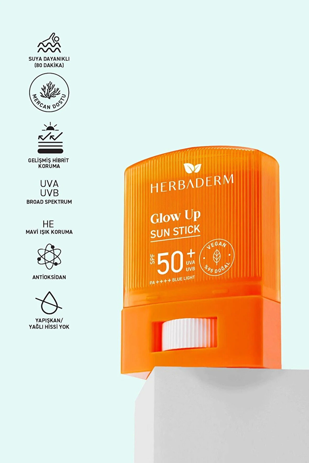 Herbaderm Stıck Güneş Koruyucu SPF 50+ Leke Karşıtı & Aydınlatıcı 19 gr