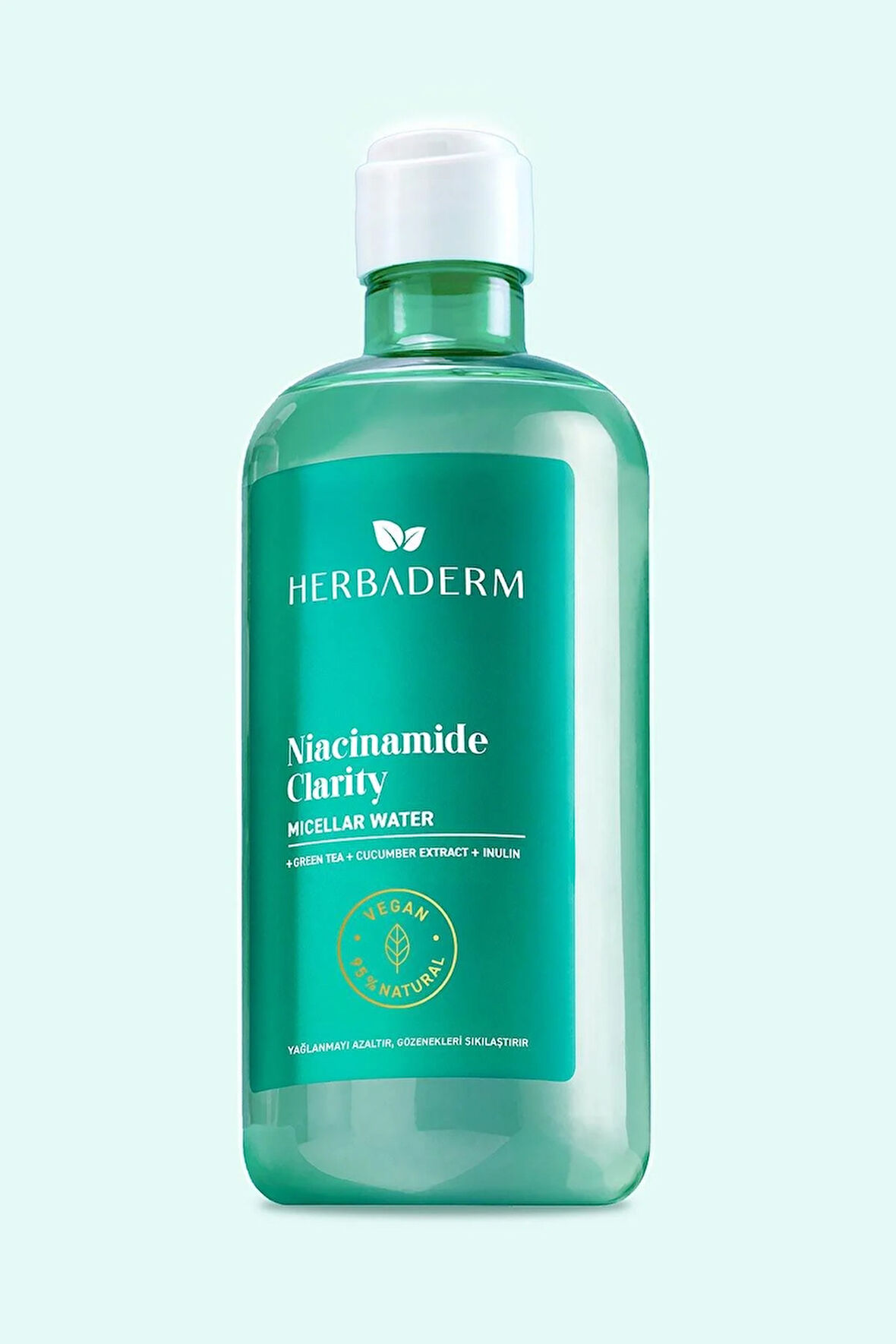 Herbaderm Sivilce Karşıtı ve Yağlanmayı Dengeleyici Mıcellar Makyaj Temizleme Suyu 500 ml