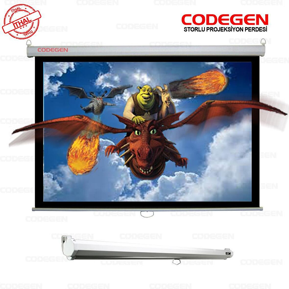 CODEGEN (AX-18) 180x180 STORLU PROJEKSIYON PERDESİ