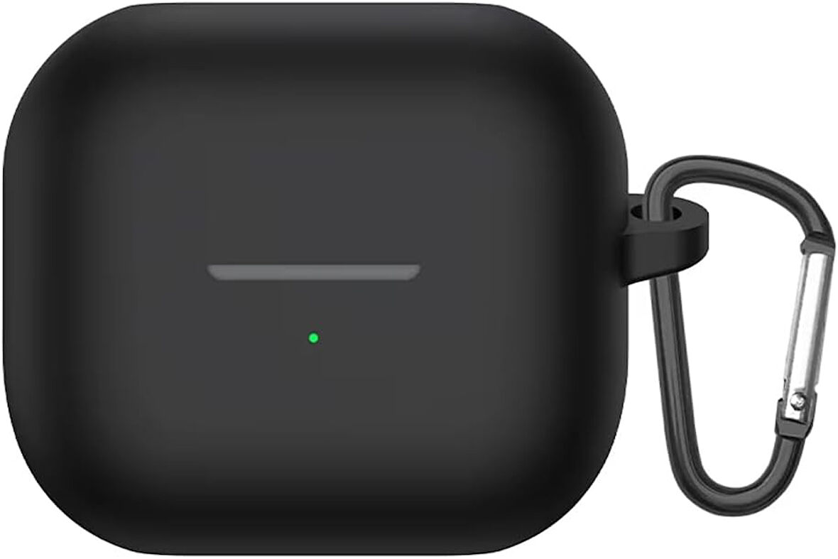 Samsung Galaxy Buds 3 Pro Kılıf Askılı Mat Silikon Siyah [Galaxy Buds 3 Pro ile Uyumlu Kılıf - Siyah]