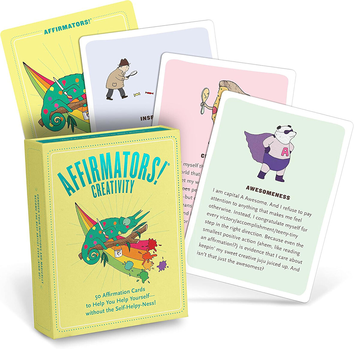 Knock Affirmators! Creativity Deck: Kendinize yardım etmek için 50 onaylama kartı, kendi kendine yardım olmadan.