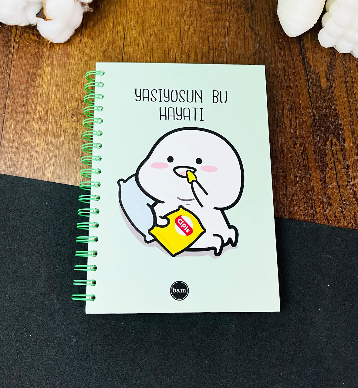Bu Hayatı Tasarımlı Spiralli Defter