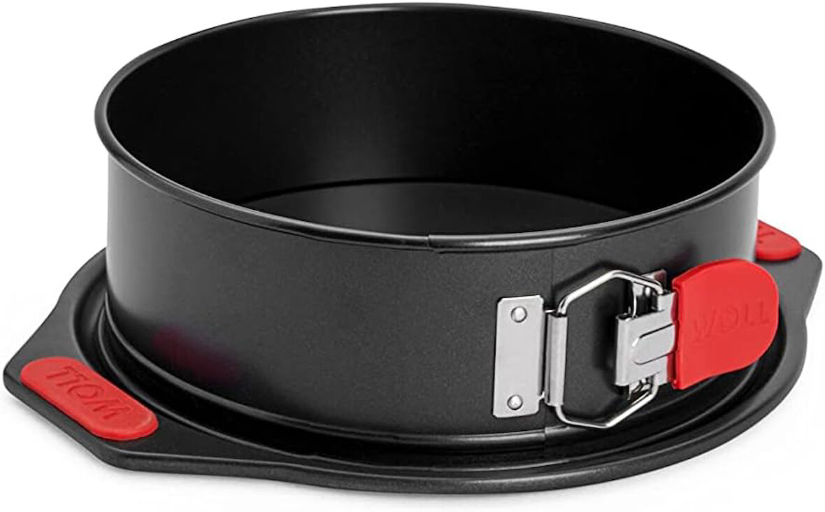 Bakeware yuvarlak pasta kalıbı, çap 20 cm, sızdırmaz tabanlı, hızlı kilitleme ve 230°C'ye kadar ısıya dayanıklı silikon saplar, PAS içermez, iki katmanlı yapışmaz kaplama