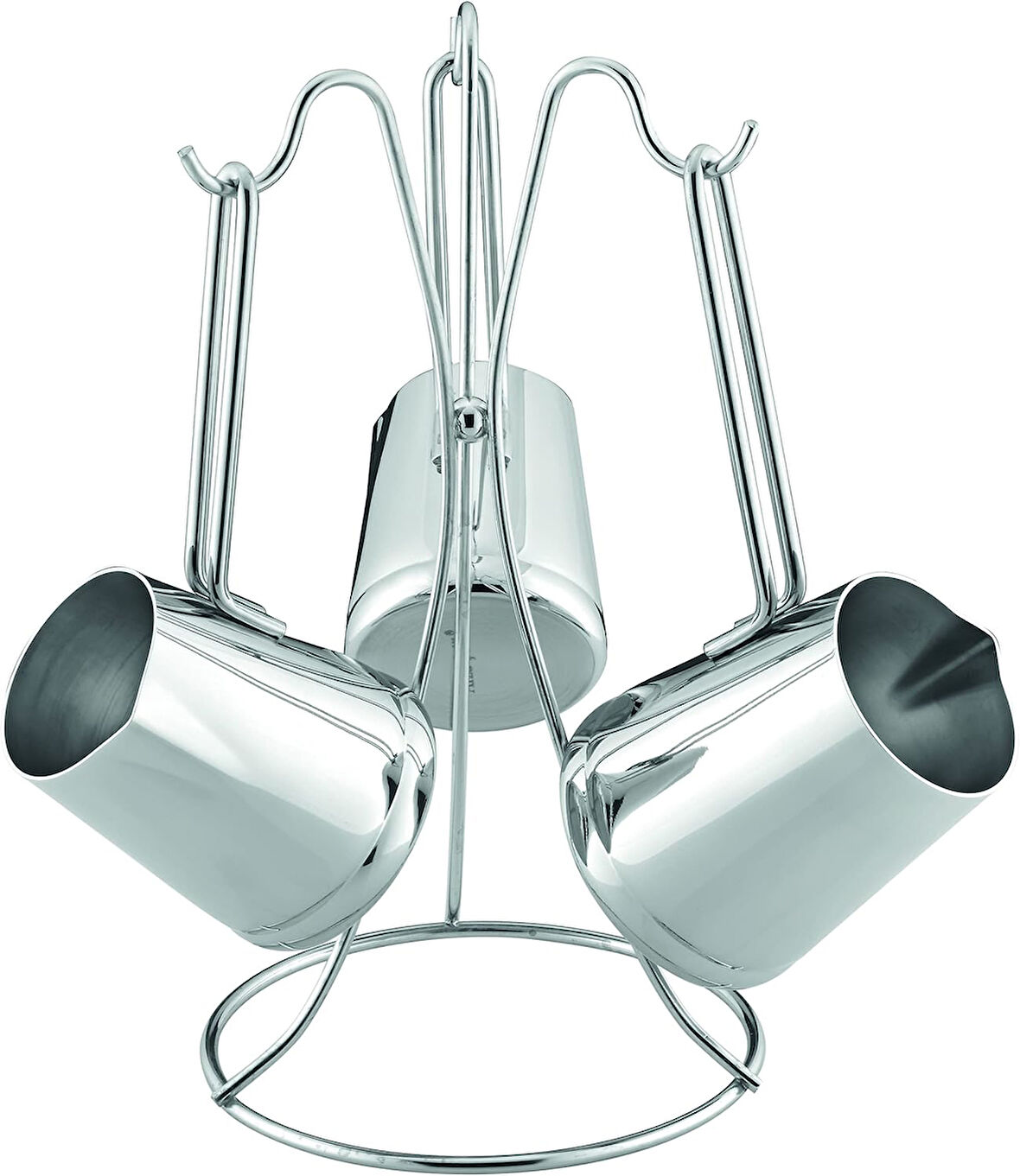 Çelik Form Piramit Cezve Takımı