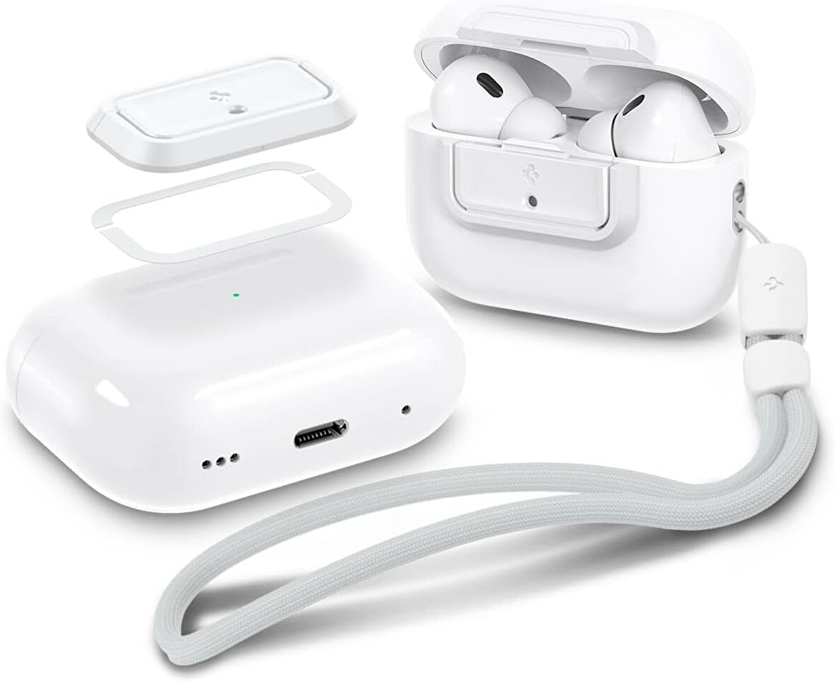 Apple AirPods Pro / AirPods Pro 2.nesil Uyumlu Koruma Kilidi Lock Fit M White - ASD06090