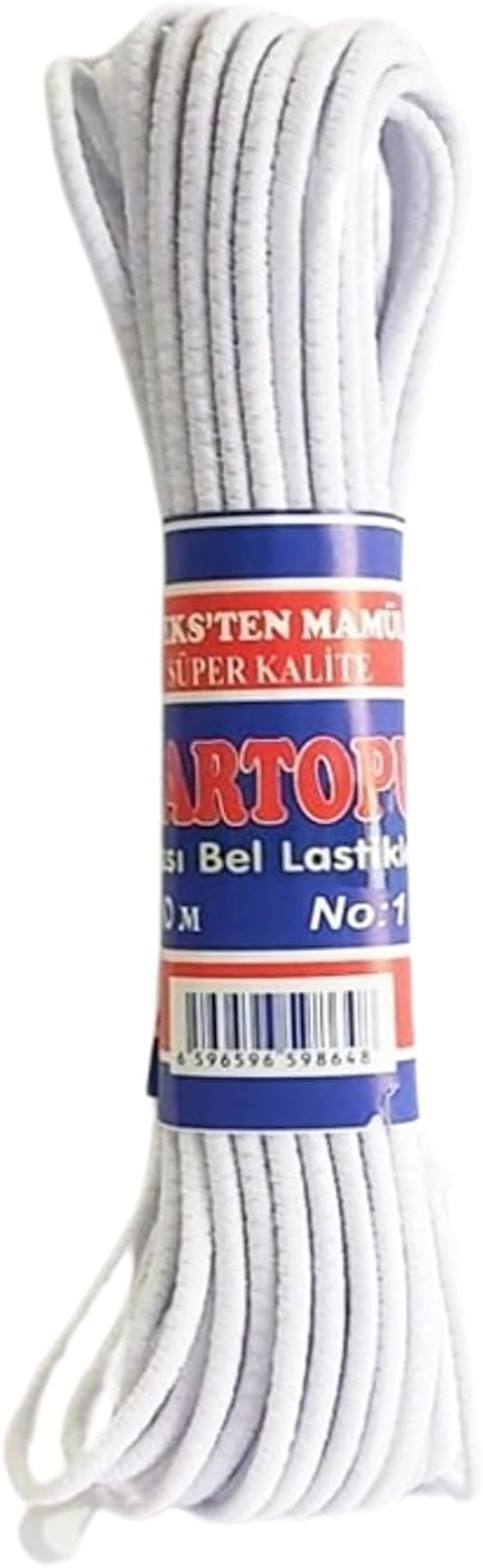 Beyaz Bel Lastiği - 10 Metre Dikiş Lastiği, 0.5 cm Kalınlık, Kıyafet ve Don Lastiği